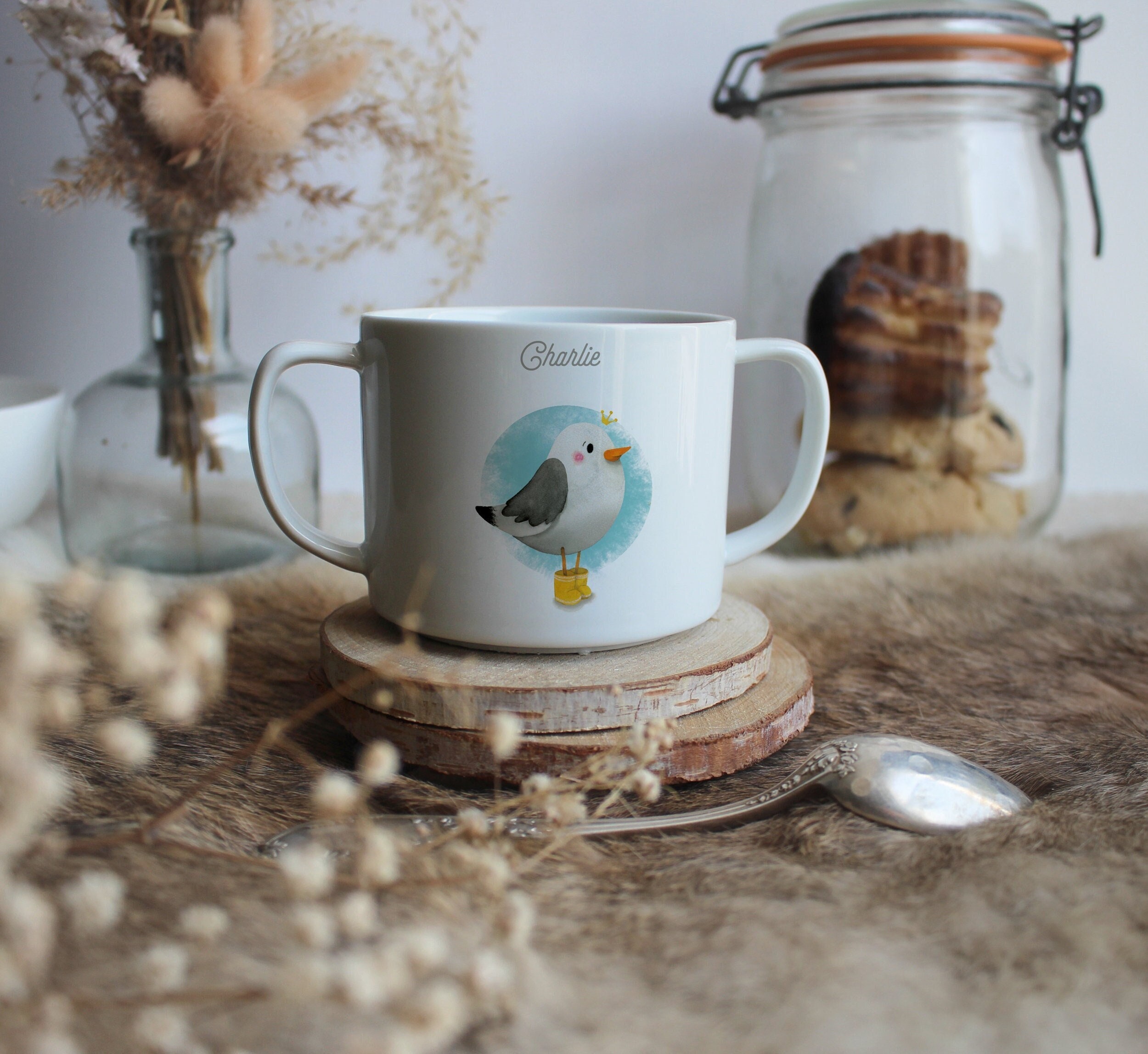 Tasse en Porcelaine Mouette | Personnalisable