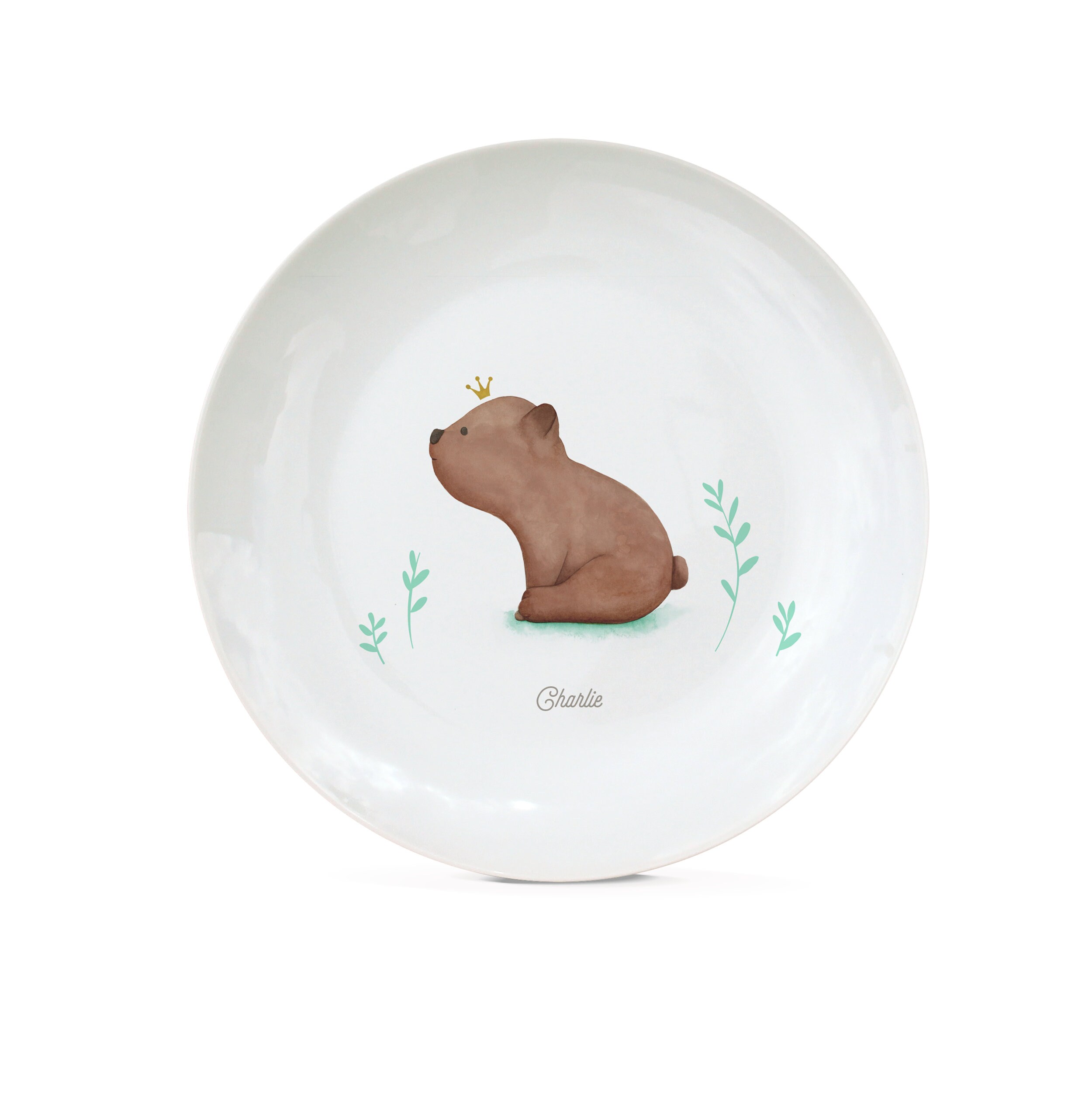 Assiette en Porcelaine Ourson | Personnalisable