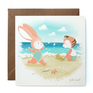 CARTE PLAGE + ENVELOPPE