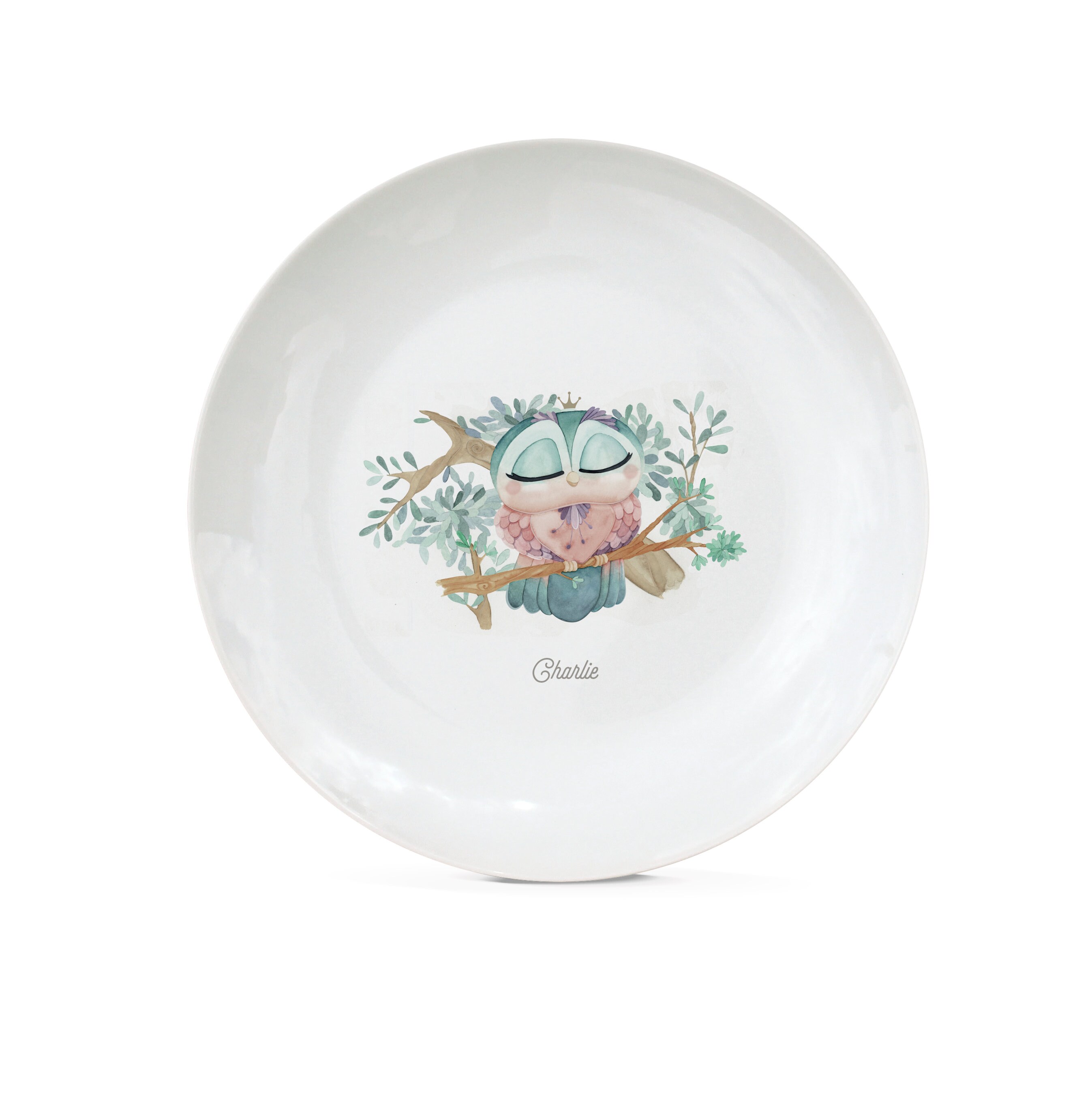 Assiette en Porcelaine Chouette | Personnalisable