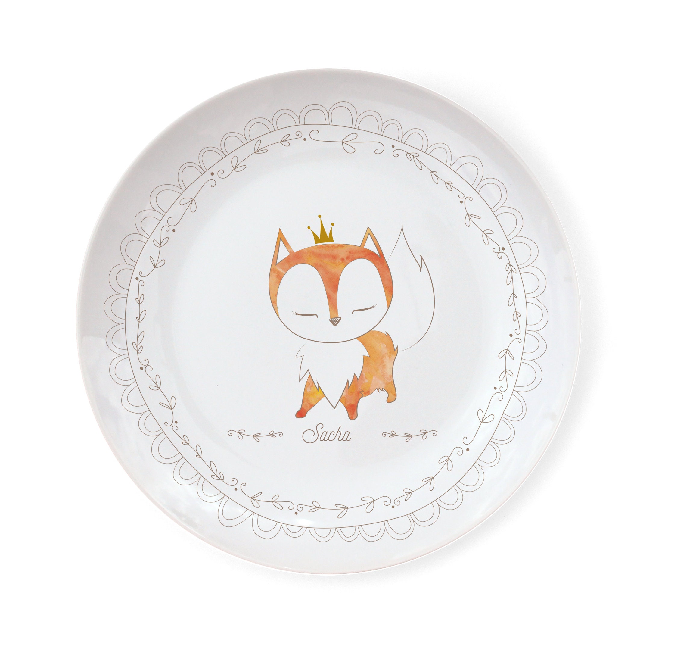 Assiette en Porcelaine Ours Bleu | Personnalisable