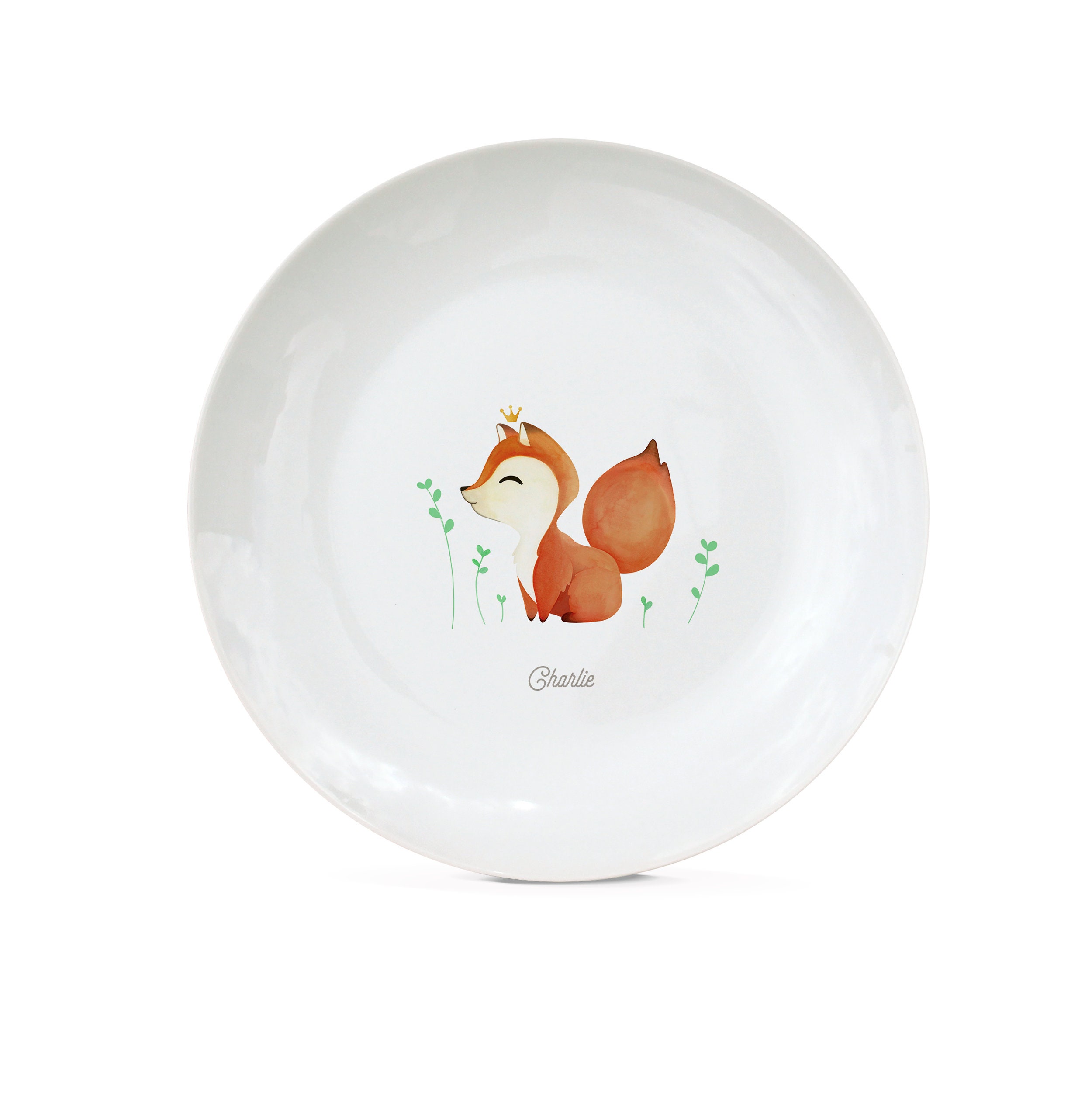 Assiette en Porcelaine Renard | Personnalisable