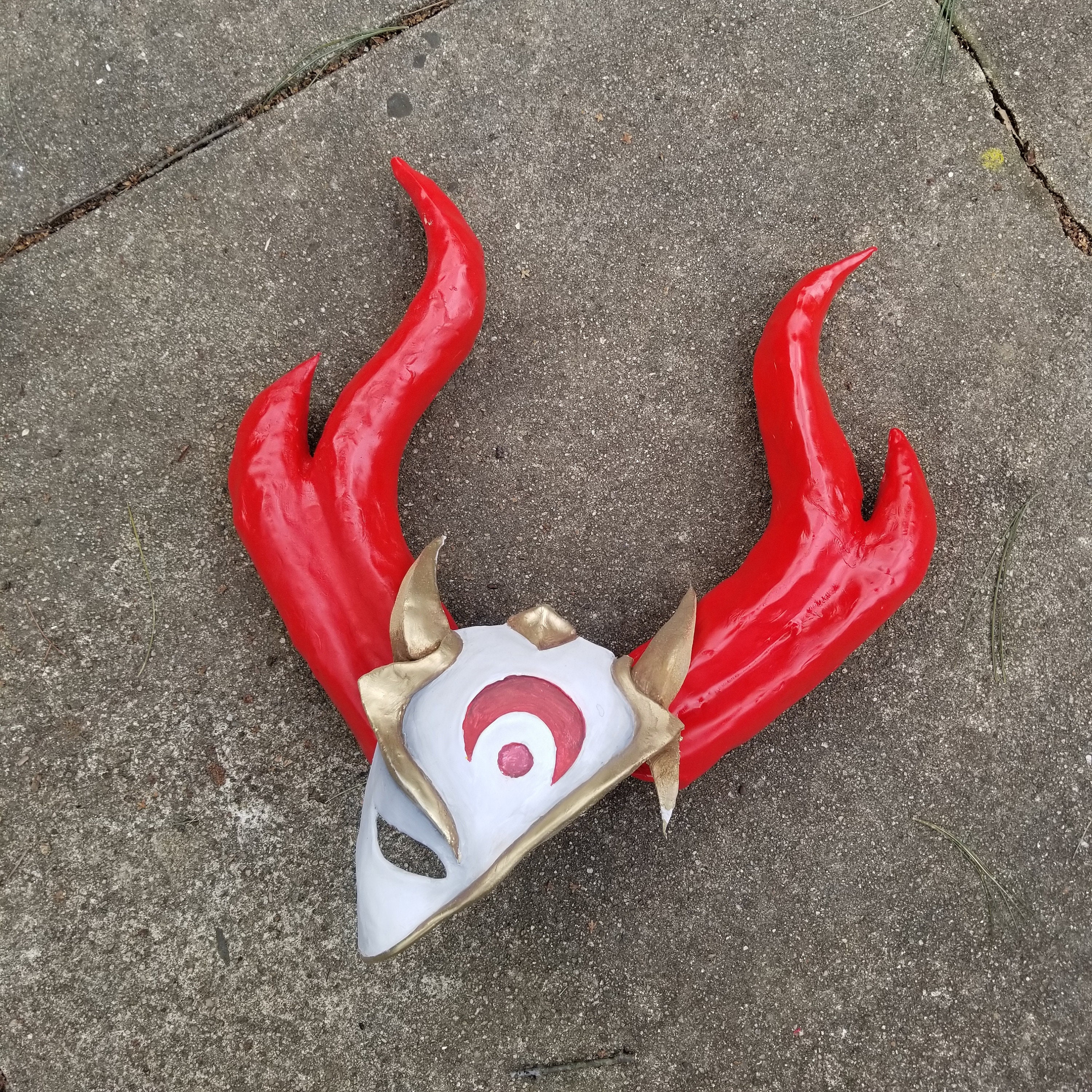League of Legends Blood Moon Sivir Skin Horned Half Mask for - Etsy Finland