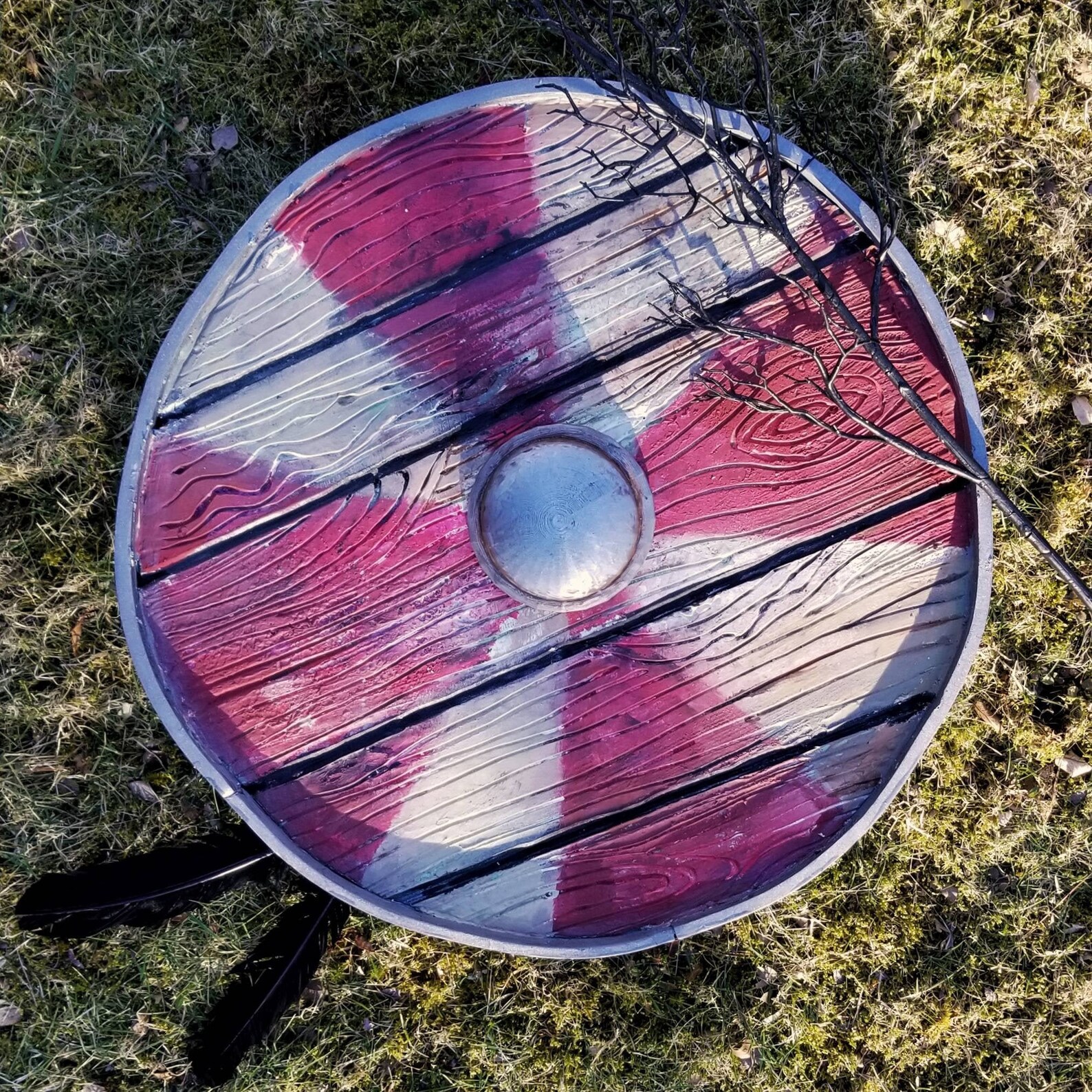 Valheim Multicolor Viking Shield Cosplay Costume Prop Etsy