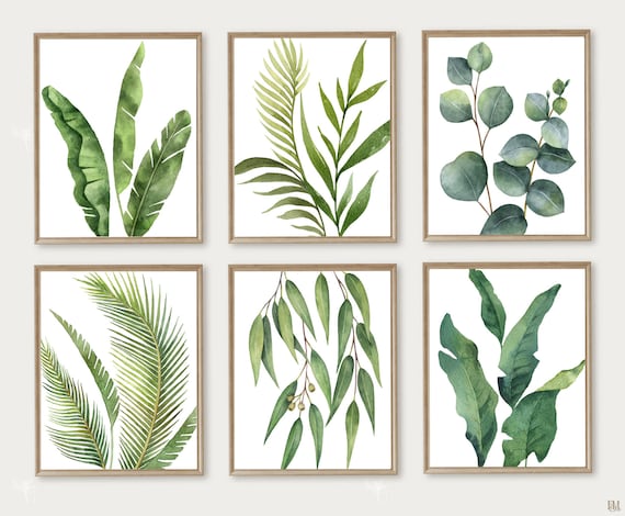 Watercolor Eucalyptus Prints Set of 6 Botanical Prints | Etsy