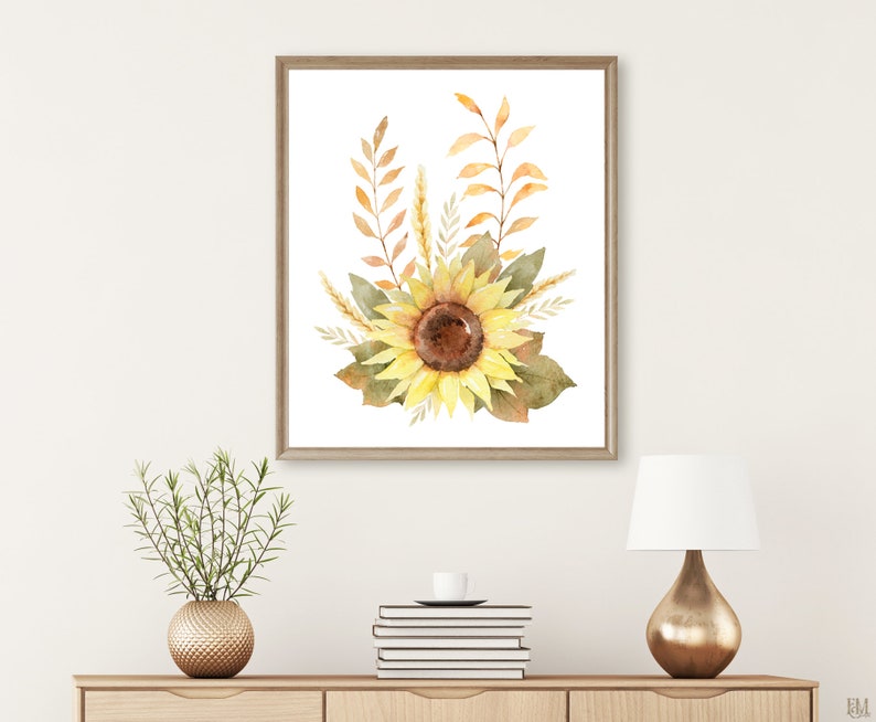 Download Watercolor Sunflower Floral Svg Clip Art. Sunflower ...