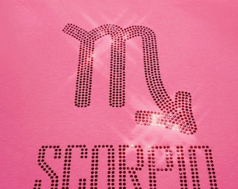 Rhinestone/sparkly/Zodiac/Signs/Scorpio/Funny Shirt, Bling T Shirt,  Funny Saying Shirt, Sassy Women's Shirt, Gift For Her