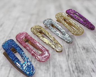 Hair Clips/Acrylic Alligator Hair Clip/Sparkly/barrette/Teardrop Hair Clips/Mom gift/Gift for her/Hair accessories for women/bling hairclip