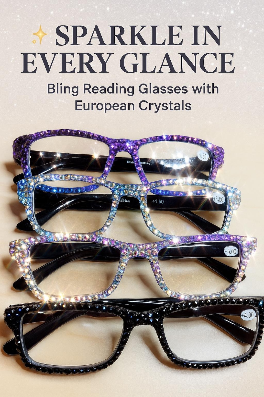 Reading Glasses Occhiali Da Lettura Con Strass Rhinestone Reading
