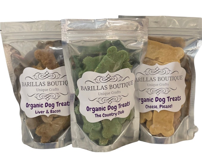 Featured listing image: Organic,all natural dog treats,bones,oat flour,sweet potato,Barilla’s boutique,puppy,animal gifts,healthy,crunchy,biscuit