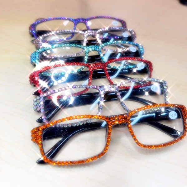 Glamour/Rhinestone/Bling reading Glasses/Genuine European Crystals/Sassy/Full Crystals/Sparkly/