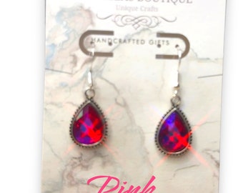 Sparkly, bling, dangly statement earrings/gifts for her/gemstone/surgical steel