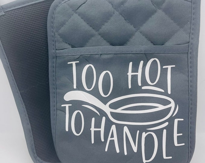 Featured listing image: Potholder/Pot holders with sayings/Cute pot holders/Gifts for bakers/Christmas gift/Birthday gift/Bakers gift/Gifts for mom/Barillasboutique