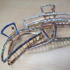 Rhinestone/Unique hairclip/Trendy hairpins/Rhinestone hairclip/Bridal hair barrette/Bling Hair clip/Barillas boutique/sparkly claw clip