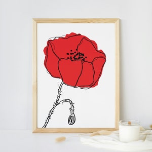 Printable Floral Art Poster - Botanical Illustration