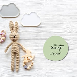 Milestone cards - Pregnancy monitoring - Plant model - Pastel green