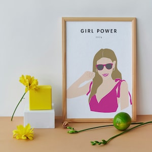 Druckbares Dekoposter - Girl Power - Rosa