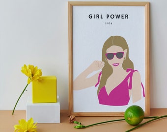Decorative poster - to print - Woman - Girl Power