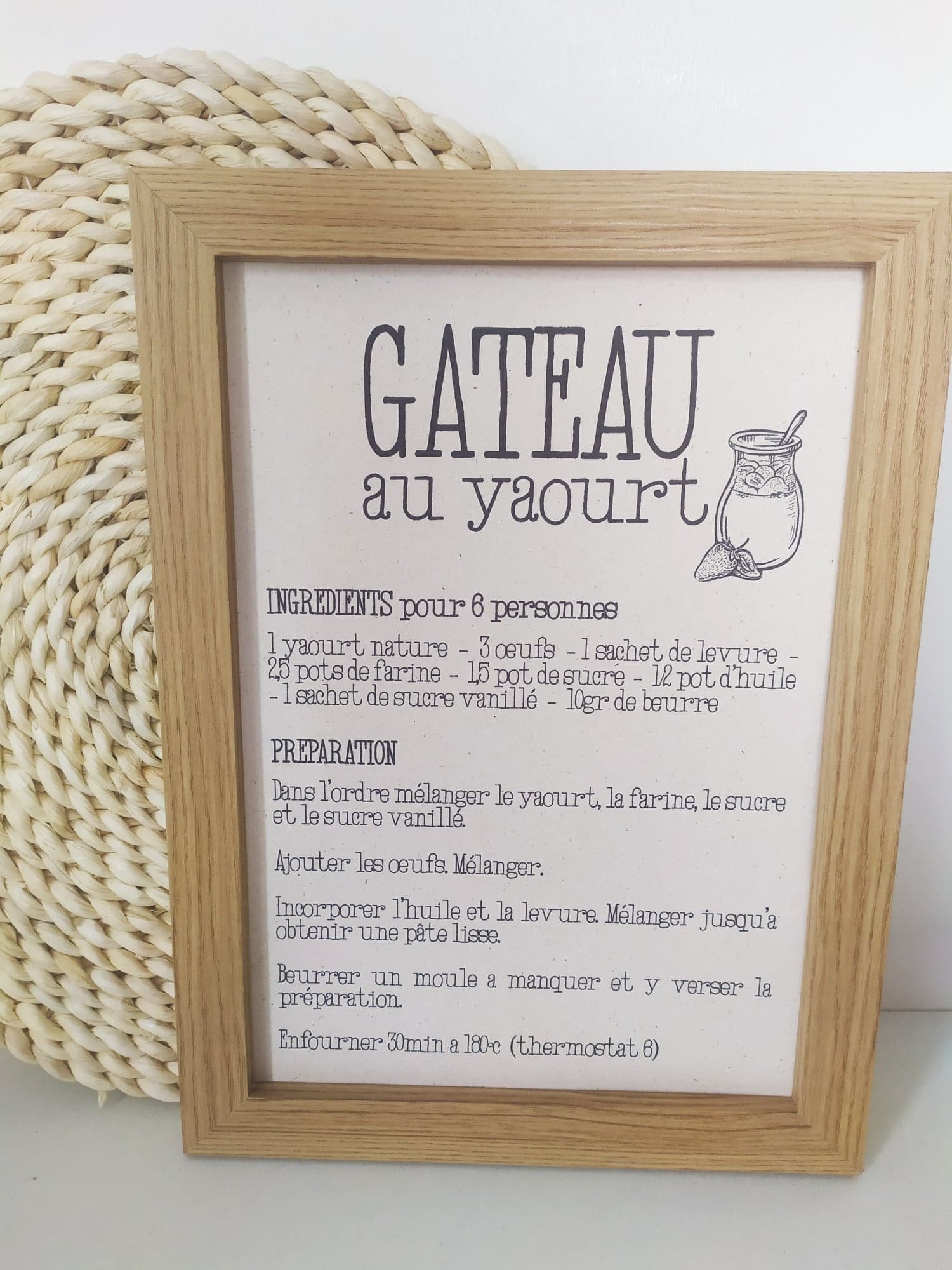 Affiche Recette Vintage