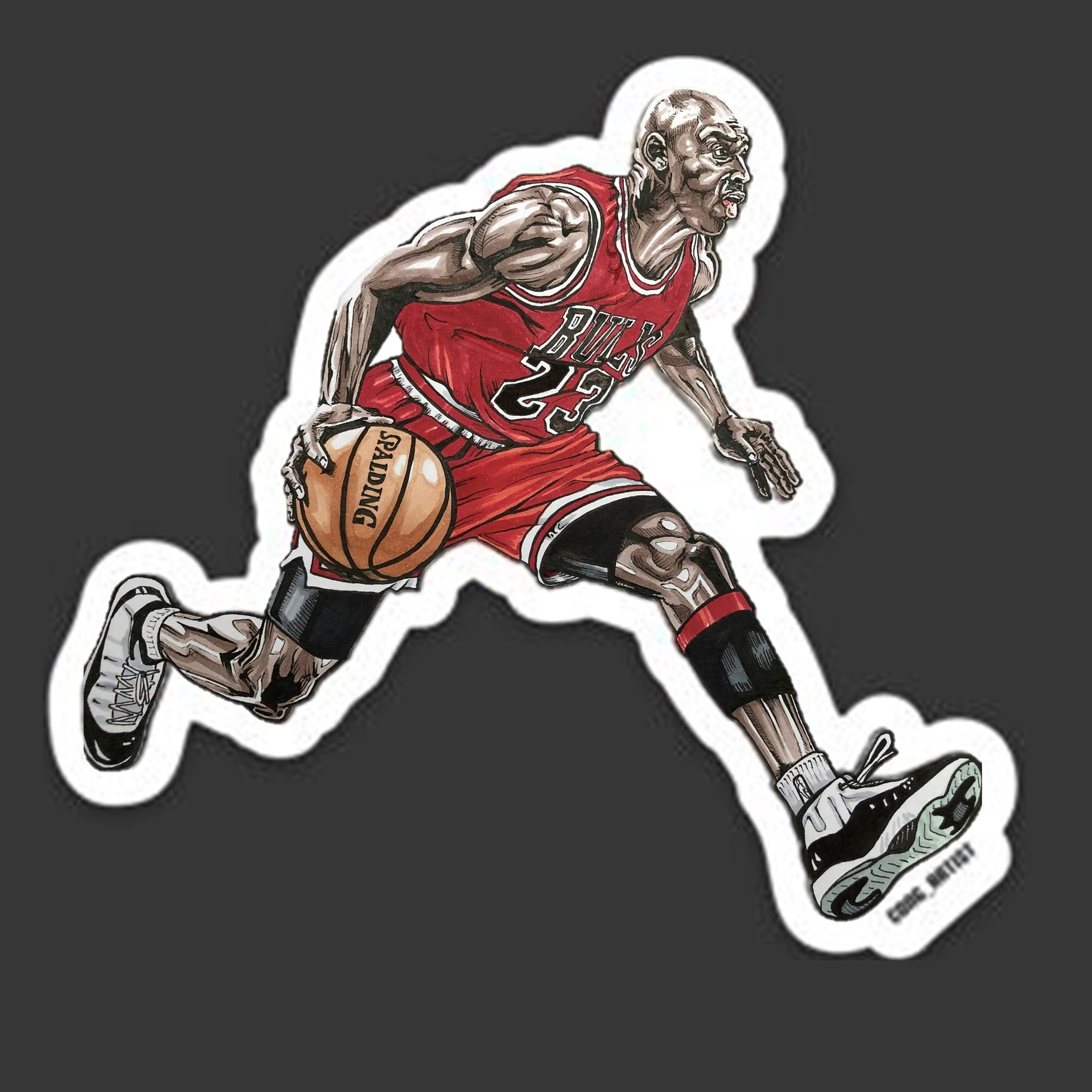 Michael Jordan Sticker Etsy
