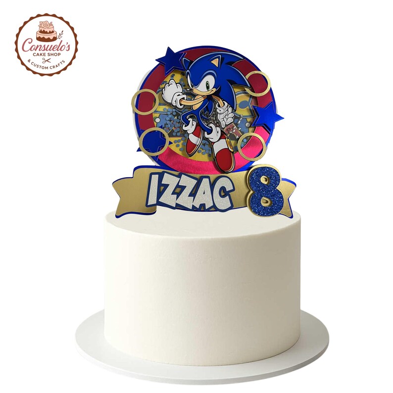 Sonic Cake Topper, Sonic Birthday, Sonic Party, Sonic Party Supplies, Sonic Theme, Sonic Decorations, Sonic Topper, Sonic Birthday Cakes Bild 2