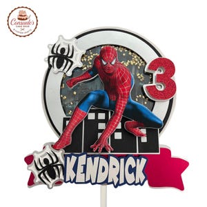 Spiderman Cake Topper, Spiderman Party Supplies, Spiderman Theme, Spiderman Birthday, Spiderman Decoration