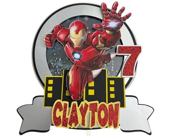 Iron Man Cake Topper, Iron Man Cake Topper Birthday, Iron Man Party Supplies, Iron Man Birthday, Iron Man Decoration, Iron Man Theme