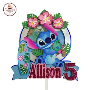 Stitch and Doll Cake Topper, Stitch and Doll Birthday, Stitch Party Supplies, Stitch Theme Cake Topper, Stitch Party, Stitch Birthday Girls