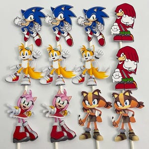 Sonic Cake Topper, Sonic Birthday, Sonic Party, Sonic Party Supplies, Sonic Theme, Sonic Decorations, Sonic Topper, Sonic Birthday Cakes Bild 8