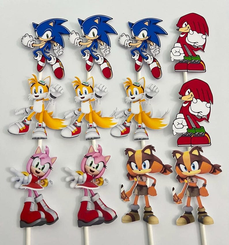 Sonic Cake Topper, Sonic Birthday, Sonic Party, Sonic Party Supplies, Sonic Theme, Sonic Decorations, Sonic Topper, Sonic Birthday Cakes Bild 8