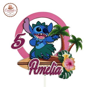 Stitch Aloha Cake Topper, Stitch Aloha Decorations, Stitch Aloha Supplies