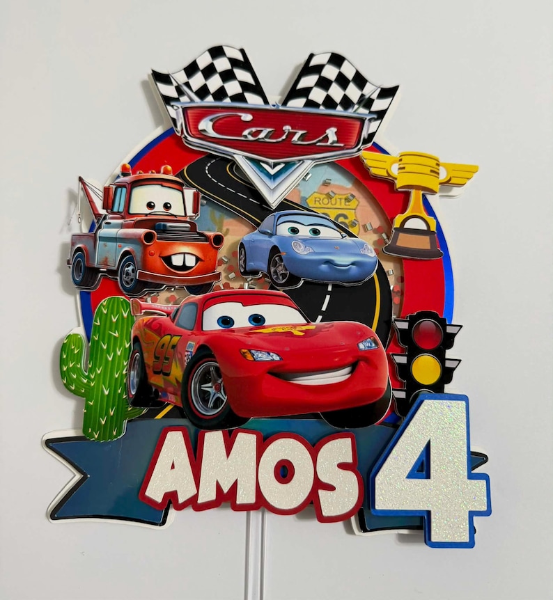 Cars Cake Topper, Cars Birthday Party, Birthday Cake Topper, Cars Theme ...