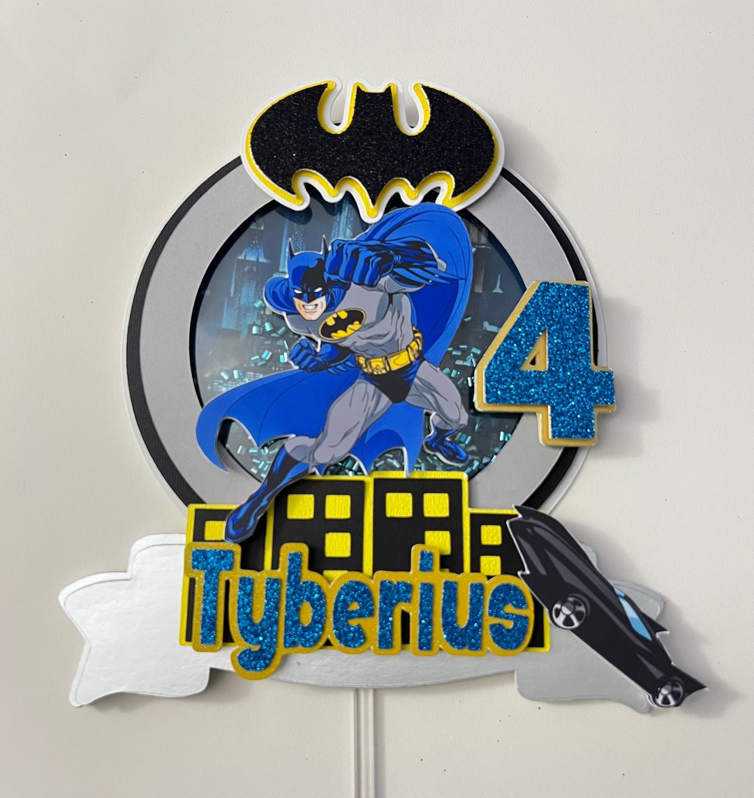 Batman Cake Topper Batman Cake Topper Birthday Cake Topper Etsy