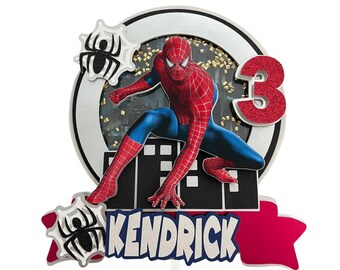 Spiderman Cake Topper, Spiderman Party Supplies, Spiderman Theme, Spiderman Birthday, Spiderman Decoration