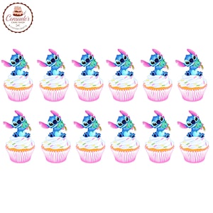 Stitch Cupcake Toppers, Party Decorations, Lilo& Stitch Party Supplies, Stitch Decorations, Stitch Birthday, Stitch Theme, Birthday Supplies