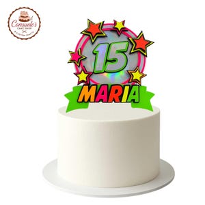 Neon Cake Topper, Neon Birthday Cake Topper, Neon Party, Glow Party Decorations, Glow Party, Neon Party Supplies, Retro Party