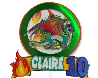 Dragon Cake Topper, Birthday Cake Topper, Cake Topper Shaker, Dragon Party, Dragon Supplies, Dragon Decoration