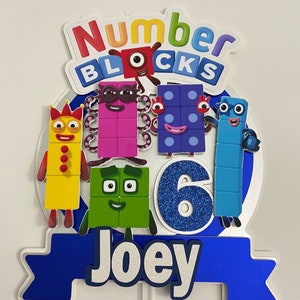Number Blocks Cake Topper, Number Blocks, Number Blocks Party, Number Blocks Birthday Topper, Number Blocks Birthday, Numberblocks Topper