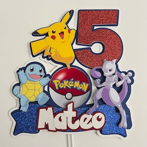 Pokémon Cake Topper, Mewtwo Party Supplies, Mewtwo Cake Topper, Mewtwo Decorations, Mewtwo Theme