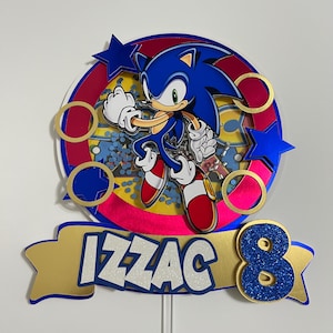 Sonic Cake Topper, Sonic Birthday, Sonic Party, Sonic Party Supplies, Sonic Theme, Sonic Decorations, Sonic Topper, Sonic Birthday Cakes Bild 3