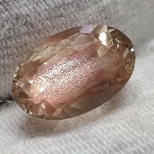 Pink Color Flash Oregon Sunstone Cut, 1.4 Cts (8.5x5.5x5mm) 100% Natural AAA!! Rare Pink Schiller Oregon Gemstone for Making Ring Jewelry