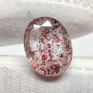 Beautiful Oval Shape .SUPER SEVEN. With Amazing 7 Crystals Healing Stone, 11.6 Cts 17x13x8mm 100% Natural Seven Chakra Melody Stone image 1