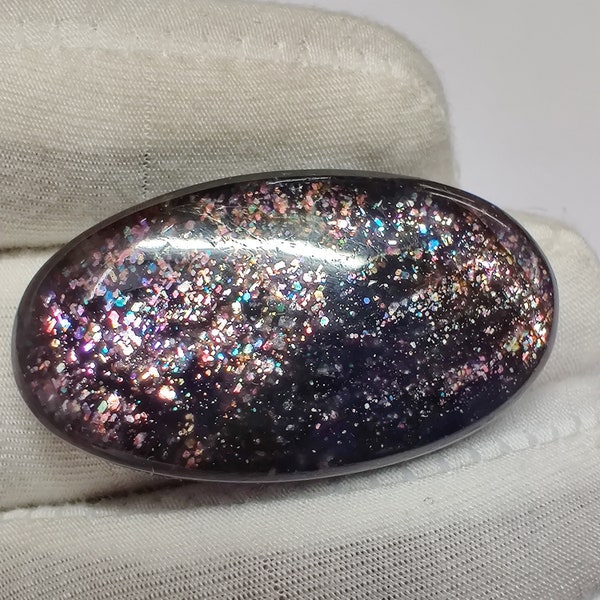Oval shape iolite sunstone, Multi Colour Bloodshot iolite gemstone for Jewelry | 57.5 Cts (42x23.5x7mm) Top Quality iolite sunstone Jewelry