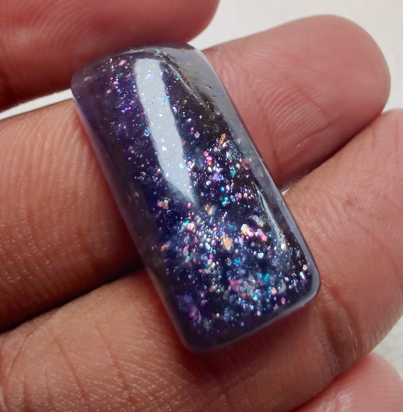 Fancy Shape iolite Sunstone Gemstone,Cabochon,Top Quality iolite Loose Gemstone 19.5 Cts iolite Sunstone 26x12x5mm 100/% Natural AAA Rare