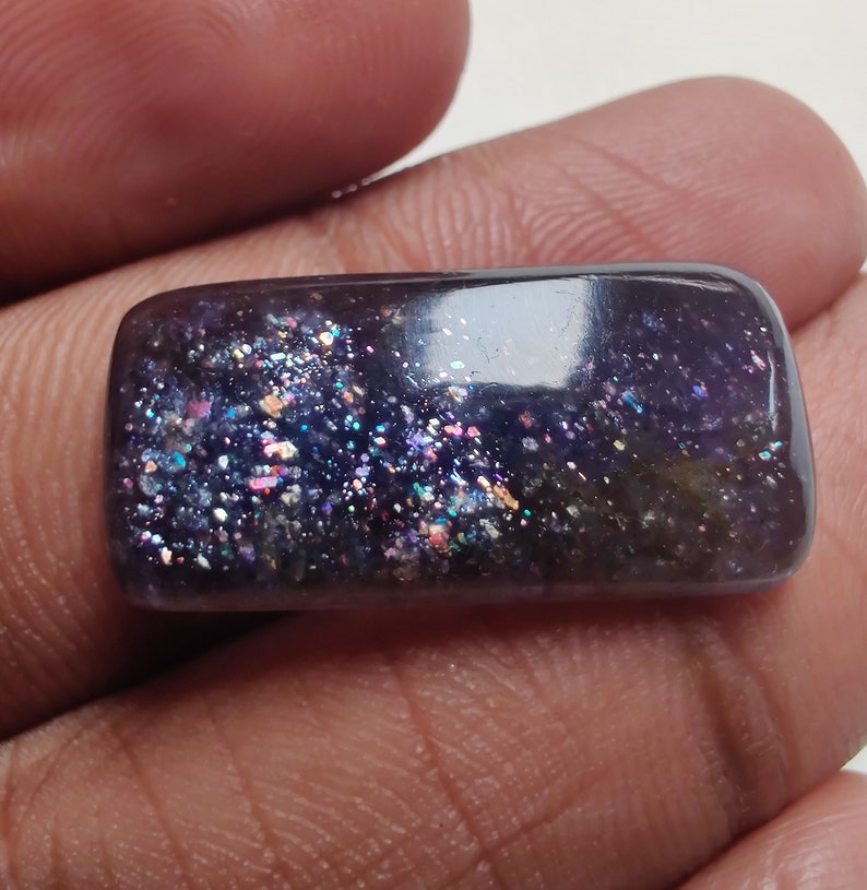 Fancy Shape iolite Sunstone Gemstone,Cabochon,Top Quality iolite Loose Gemstone 19.5 Cts iolite Sunstone 26x12x5mm 100/% Natural AAA Rare