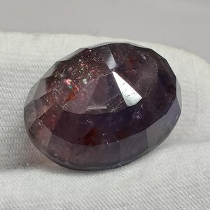 Bloodshot iolite Sunstone Cut, 14.8 Cts (18x14.5x8.5mm) 100% Natural Multi Colours Sparkling Oval Shape Iolite Gemstone for Pendant Jewelry image 5