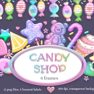 Candy clipart, Sweet frame png, Treats borders clip art.