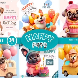 Dog clipart, Dog breed clipart, Puppy bundle,  Digital download.