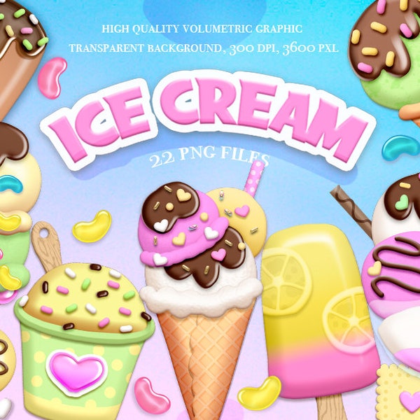Ice cream clipart, Popsicle clip art, Candyland clip art, Digital download.