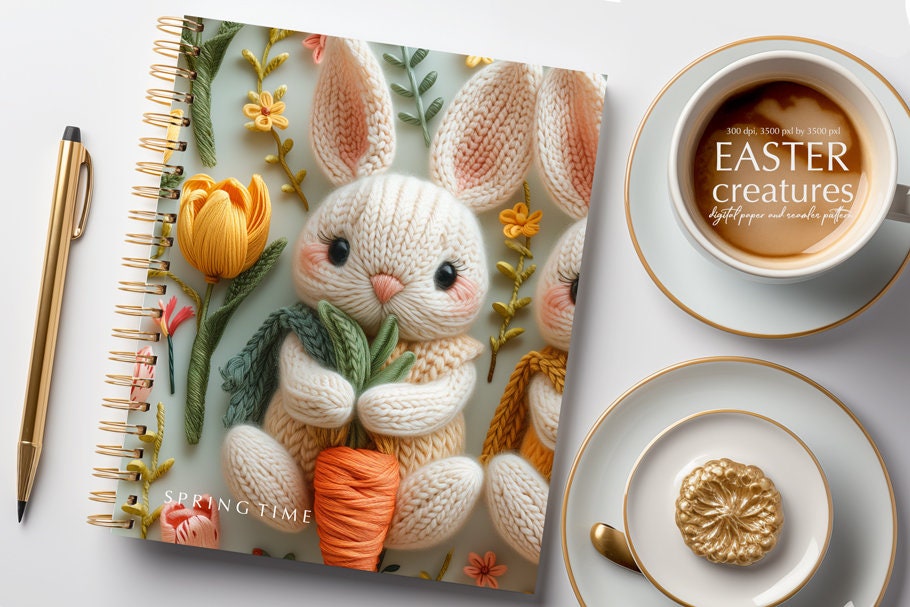Easter Seamless Pattern, Spring Digital Paper, DIGITAL DOWNLOAD - Etsy